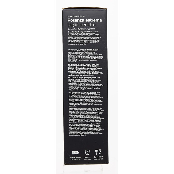 Philips Hair Clipper Series 9000 HC9450/15 Preto/Prata - Máquina de cortar cabelo