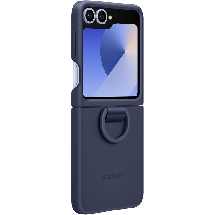 Samsung Galaxy Official Silicone Case with Ring for Galaxy Z Flip6, Blue Navy
