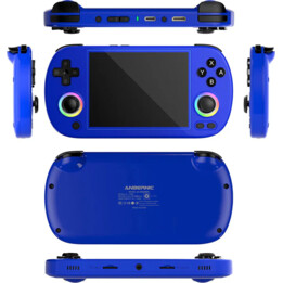 Console portable rétro Anbernic RG40XX H 64GB Bleu - Avec sortie HDMI Plug & Play - 5G WIFI et Bluetooth 4.2