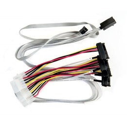Microchip Technology 2280100-R Cabo Serial Attached SCSI (SAS) 0,8 m 6 Gbit/s Multicor, Branco