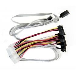 Microchip Technology 2280100-R cable Serial Attached SCSI (SAS) 0,8 m 6 Gbit/s Multicolor, Blanco