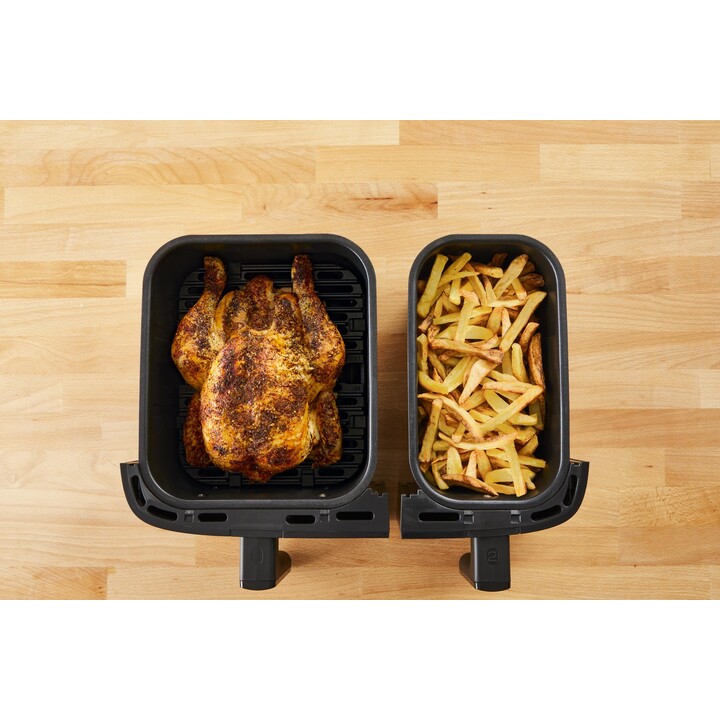 Tefal Dual Easy Fry & Grill EY905D Doppel 8,3 l Eigenständig 2700 W Heißluftfritteuse Edelstahl