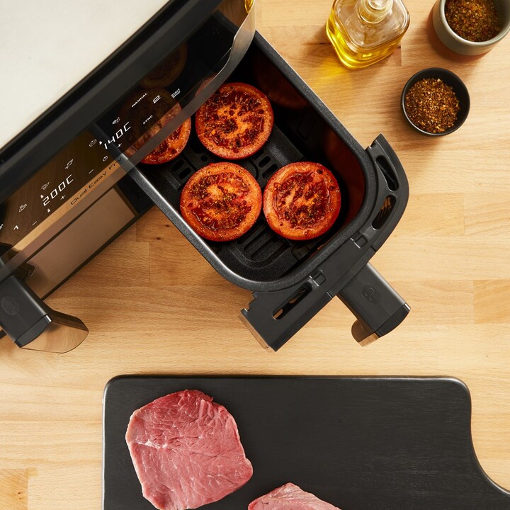 Tefal Dual Easy Fry & Grill EY905D Doppel 8,3 l Eigenständig 2700 W Heißluftfritteuse Edelstahl