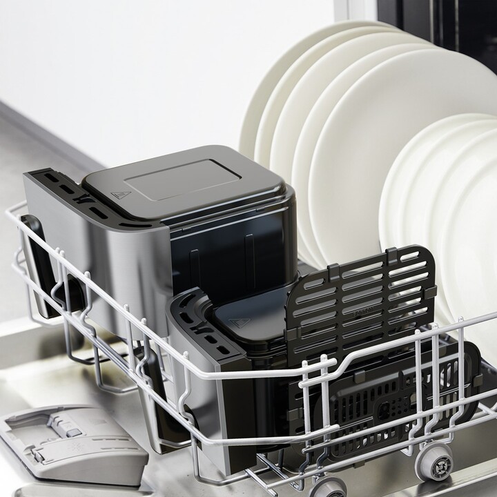 Tefal Dual Easy Fry & Grill EY905D Doppel 8,3 l Eigenständig 2700 W Heißluftfritteuse Edelstahl