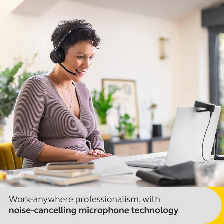 Jabra Evolve2 55 Mono-Wireless-Headset Air Comfort Technology, Mikrofone mit Geräuschunterdrückung, Aktive Geräuschunterdrückung