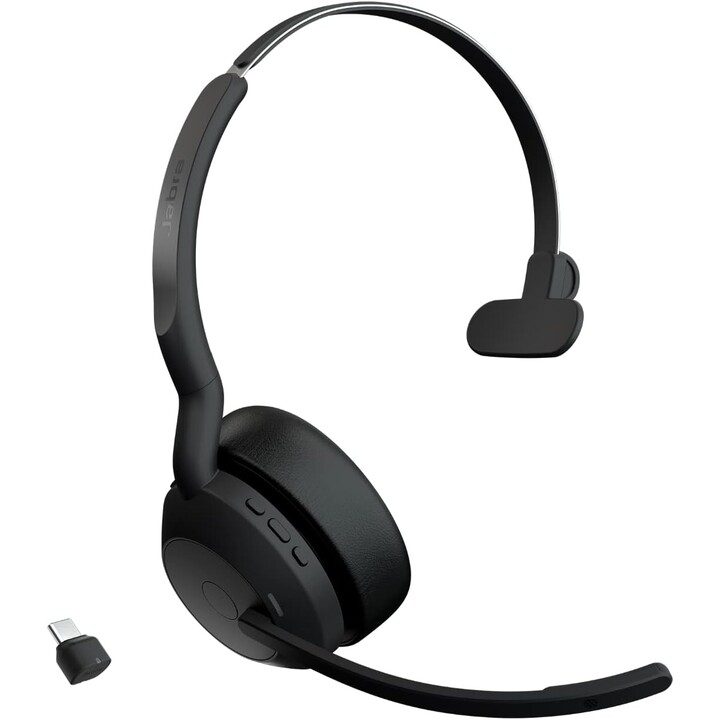Jabra Evolve2 55 Mono-Wireless-Headset Air Comfort-Technologie, Mikrofone mit Geräuschunterdrückung und ANC