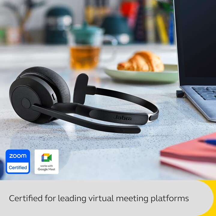 Jabra Evolve2 55 Mono-Wireless-Headset Air Comfort-Technologie, Mikrofone mit Geräuschunterdrückung und ANC