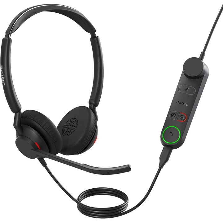 Jabra Engage 50 II Kabelgebundenes Stereo-Headset mit Link Call Control, Geräuschunterdrückung 3-Mikrofontechnologie und USB-A-K
