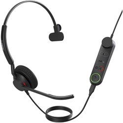 Jabra Engage 50 II Kabelgebundenes Mono-Headset mit Link Call Control, Geräuschunterdrückende 3-Mikrofon-Technologie und USB-C C
