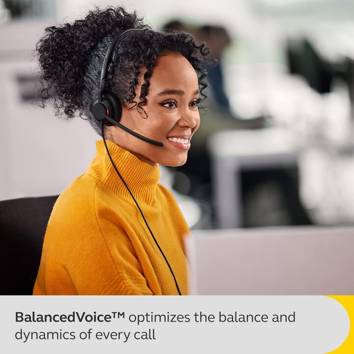Jabra Engage 50 II Casque mono filaire avec Link Call Control, Technologie à 3 micros antibruit et USB-C Cable UC