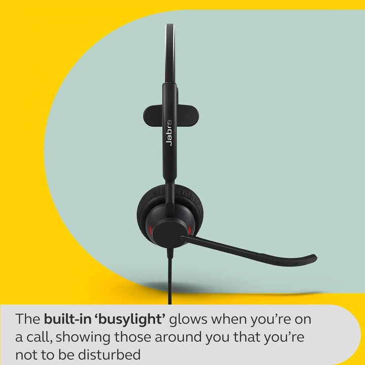 Jabra Engage 50 II Wired Mono Headset with Link Call Control, Noise-Cancelling 3-Mic Technology and USB-C Cable UC