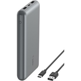 Belkin USB C Portable Charger 20000mAh, 20K Power Bank with USB Type C Input Output Port and 2 USB A Ports