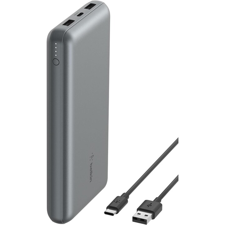 Belkin USB C Portable Charger 20000mAh, 20K Power Bank with USB Type C Input Output Port and 2 USB A Ports