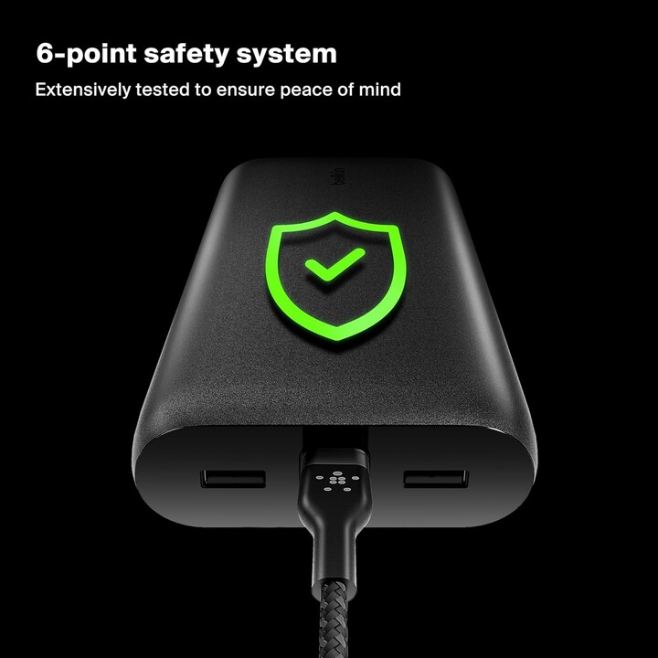 Belkin BoostCharge 4-Port Power Bank 26K, Battery Pack with USB-C & USB-A Ports, Fast Charge USB-C Power Delivery