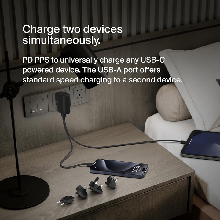 Belkin BPZ003bt1MBK-B6 Universel Noir Secteur Charge rapide Intérieure