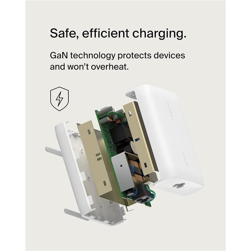 Belkin BoostCharge Pro 4-Port USB-C GaN Wall Charger, 200W Charger with USB-C PD 3.1 Fast Charge + 1.5m Cable White