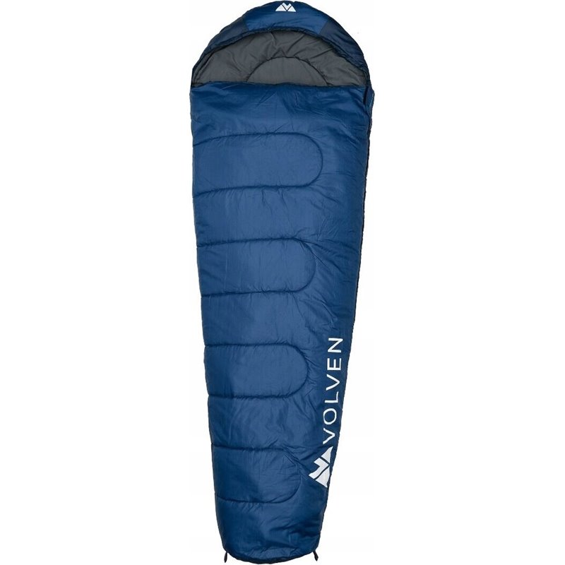 Saco de dormir de viajero-Azul-Derecha