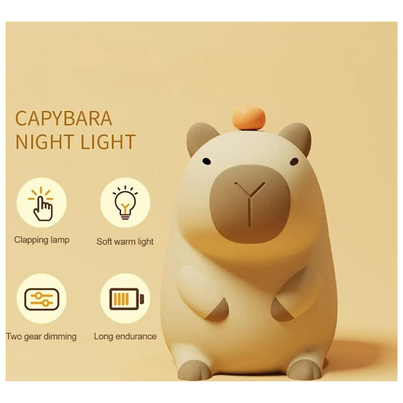 Silicone LED lamp with battery - Bedside table lamp for kids