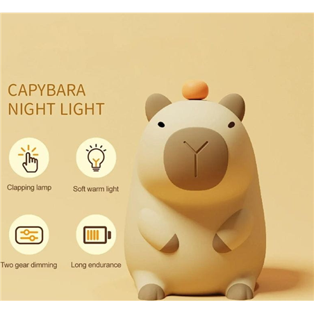 Silicone LED lamp with battery - Bedside table lamp for kids