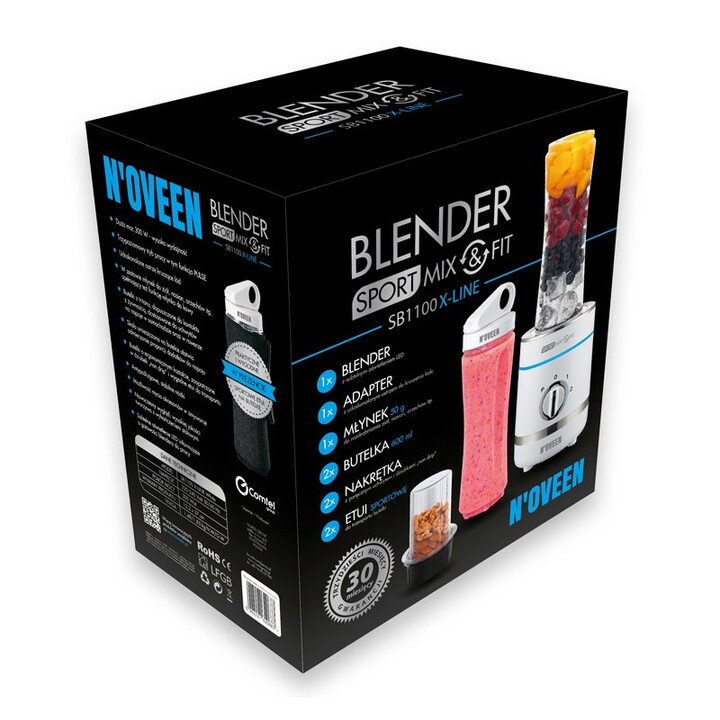 Noveen Sport Mix & Fit SB1100 X-LINE Mixer 0,6 l Tischplatten-Mixer 300 W