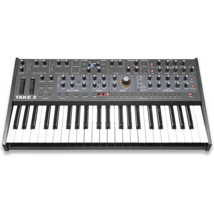 Sequential Take 5 polyphonic analogue synthesizer graphite