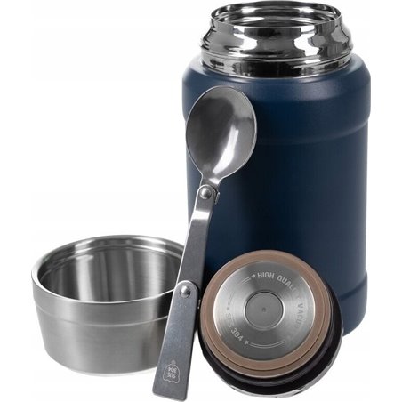 Garrafa térmica ártica almoço 800 ml-azul marinho