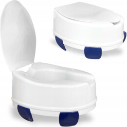 Reha Fund RF-871/15, Asiento de Inodoro KATE con Sistema de Ajuste Universal y Diseño Ergonómico para el Cuidado del Baño, Blanc