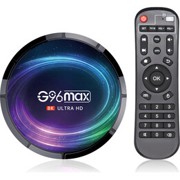 G96 Max 8K S905X4, 4GB/128GB Android 11 Android TV, recondicionado pelo fabricante