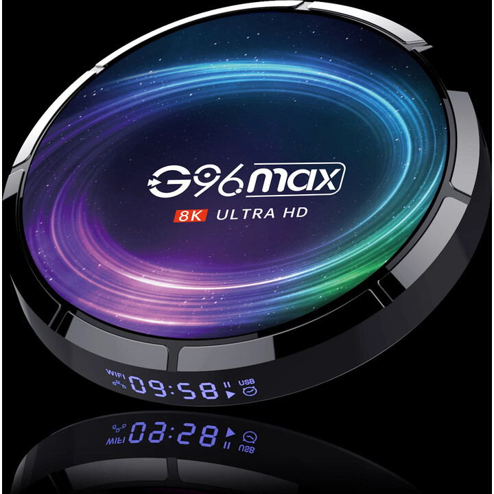 G96 Max 8K S905X4, 4GB/128GB Android 11 Android TV, recondicionado pelo fabricante