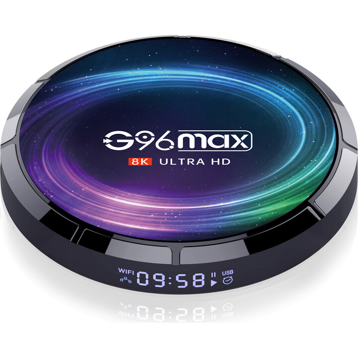 G96 Max 8K S905X4, 4GB/128GB Android 11 Android TV, recondicionado pelo fabricante