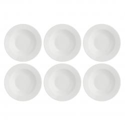 Set of 6 Essenziale Soup Plates - White, 23 cm