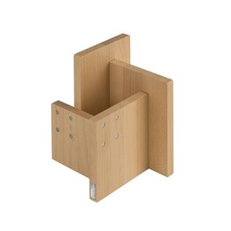 Ceppo portacoltelli magnetico in legno di faggio con contenitore Artelegno Kombi