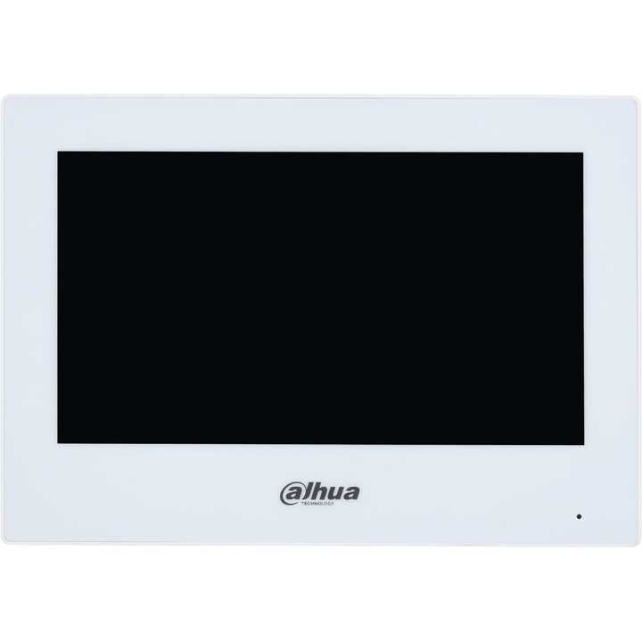 Dahua VTH2621GW-P 7" Touchscreen IP Monitor, 1024x600, PoE, Alarm Integration, White Plastic Housing