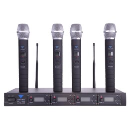 PLL-400 UHF-Mikrof, 4 Kanäle (4 Handmikrofone)