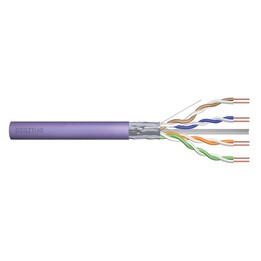 Installation cable DIGITUS cat.6, F/UTP, Dca, AWG23/1, LSOH, 500m, purple, reel, reel