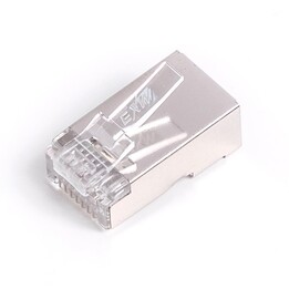 RJ45 (8P8C) universal plug, cat.6, shielded, AWG 26-24, pack of 100 pcs.
