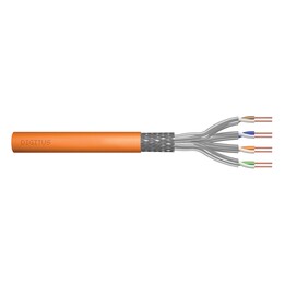 Installationskabel DIGITUS cat.7, S/FTP, Dca, AWG 23/1, LSOH, 50m, orange, Folie