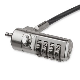 StarTech.com LTLOCK4D lucchetto per laptop con cavo da 2 m e combinazione a 4 cifre, nero