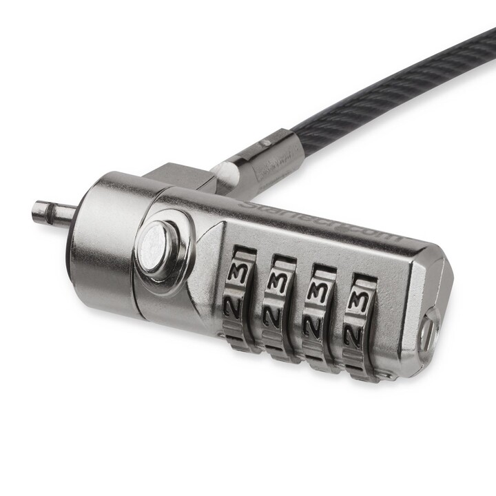 StarTech.com LTLOCK4D laptop cable lock with 2 m cable and 4-digit combination, black