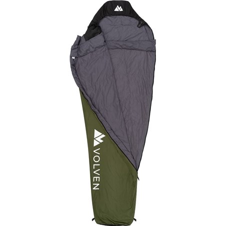 Saco de dormir superligero I-oliva-izquierda