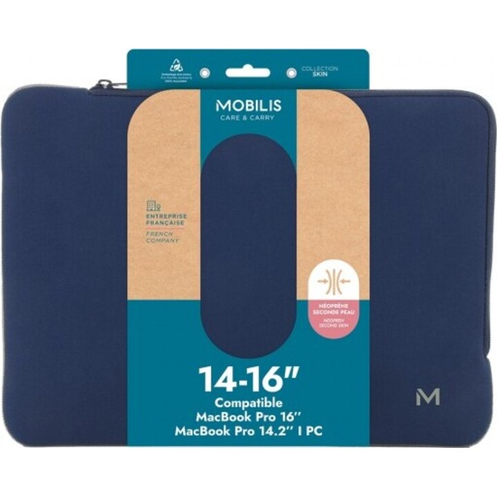Manica in pelle 14-16 - blu navy e