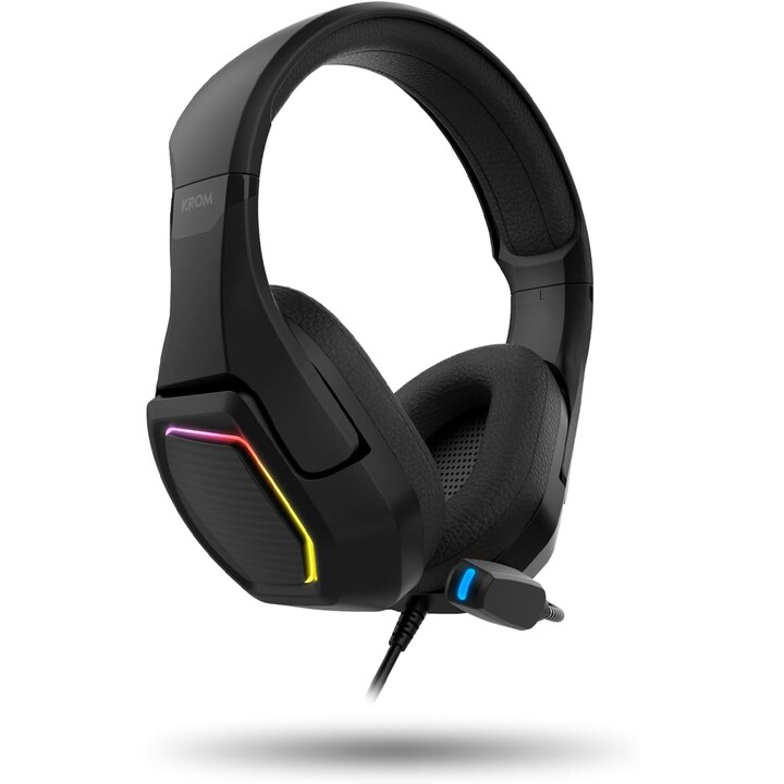 Casque de jeu avec microphone Krom Kopa 7.1/ USB 2.0/ Noir