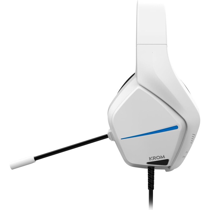 Cuffie da gioco con microfono Krom Kopa Move/ Jack 3.5/ Bianco