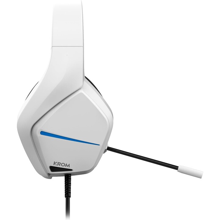 Cuffie da gioco con microfono Krom Kopa Move/ Jack 3.5/ Bianco