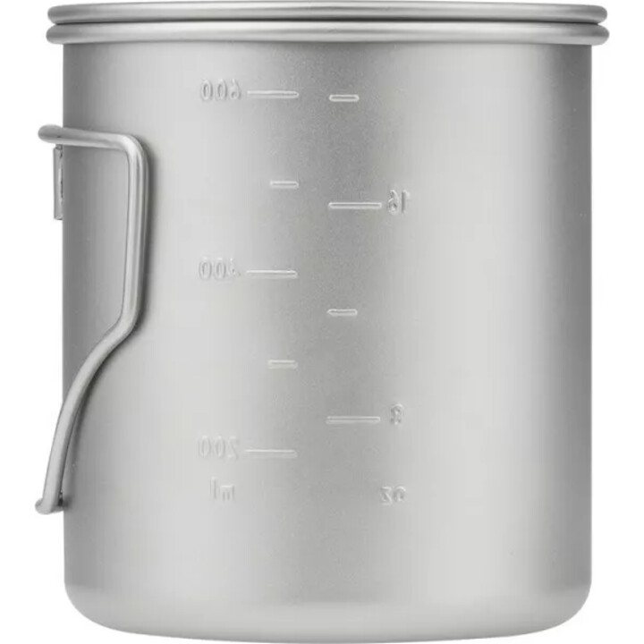Fire-Maple FMTP0-6 tazza in titanio 0,6 L con coperchio argento