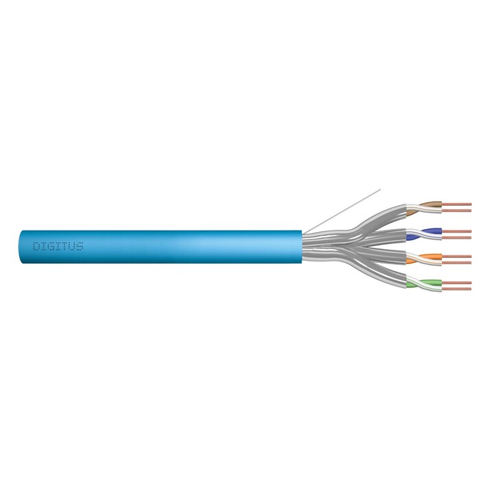 CABO DE INSTALAÇÃO DIGITUS Cat6A, U/FTP, Dca, AWG 23/1, LSOH, 500m, azul, carretel