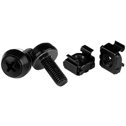 CONFEZIONE DA 50 VITI M6 + DADI A GABBIA/DADI A GABBIA M6 M6X12MM NERO