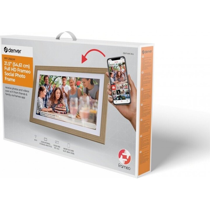 Denver Photo Frame with FRAMEO FHD 21.5" 32GB Black