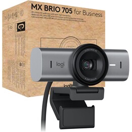 Logitech MX Brio 705 Webcam empresarial 4K com Auto Exposure Correction, Ultra HD, Autorange