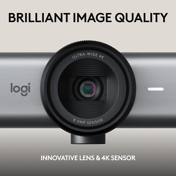 Logitech MX Brio 705 Webcam professionnelle 4K avec Auto Exposure Correction, Ultra HD, sélection automatique
